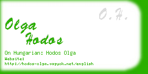 olga hodos business card